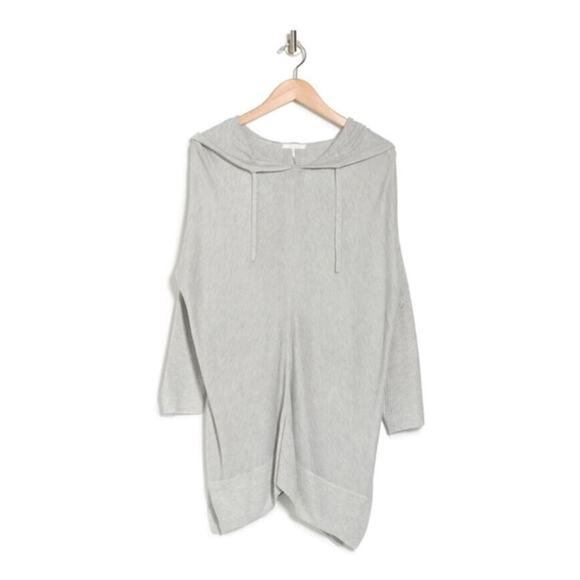 Stitchdrop Pullover SharkBite Hem Tunic Hoodie in Heather Grey Large MSRP $92 - Picture 3 of 3